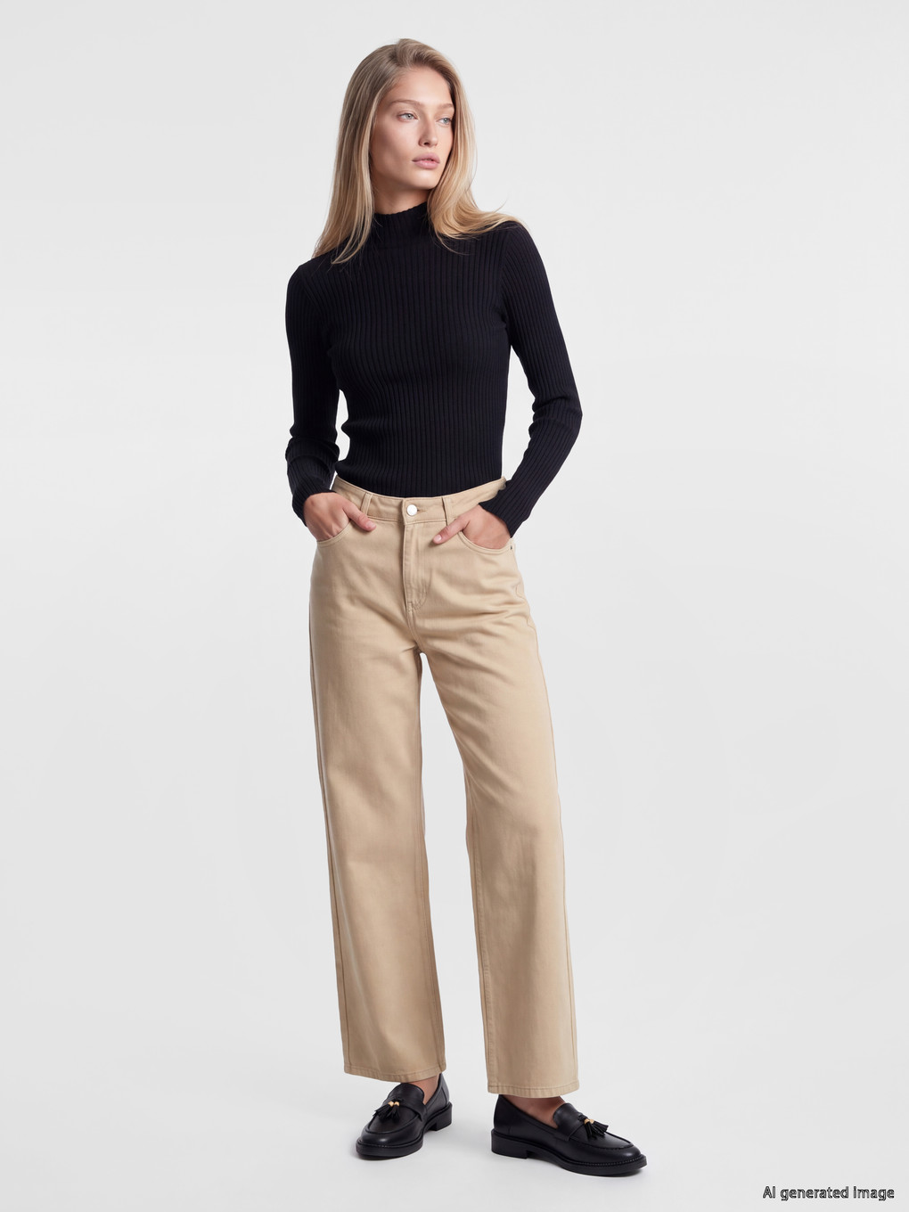 Mock Neck Knitwear Sweater-1