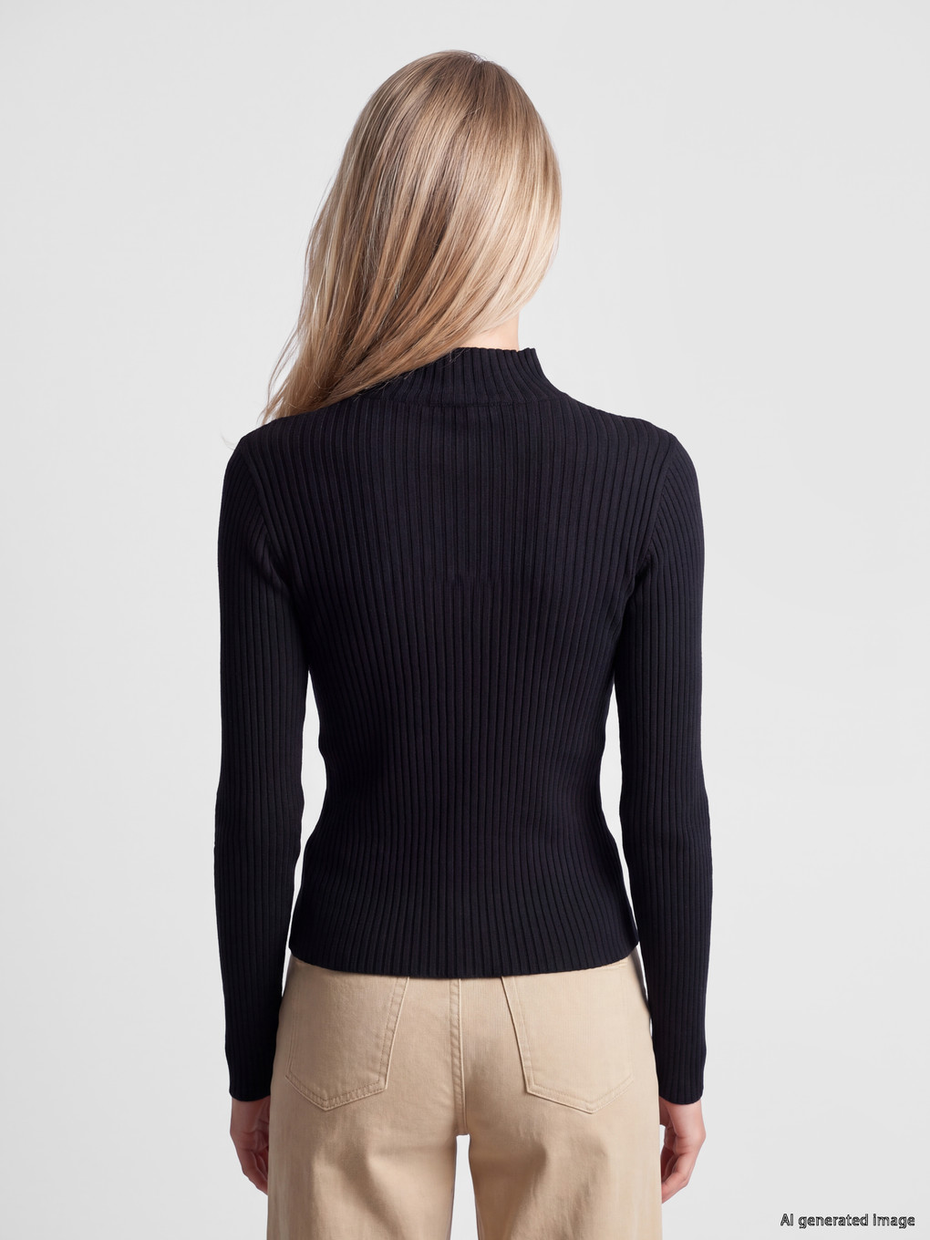 Mock Neck Knitwear Sweater-3