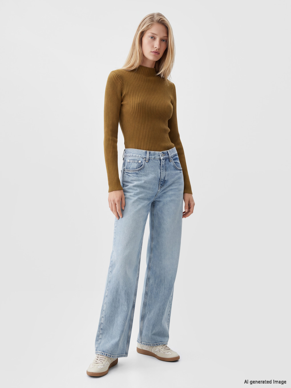 Mock Neck Knitwear Sweater-1