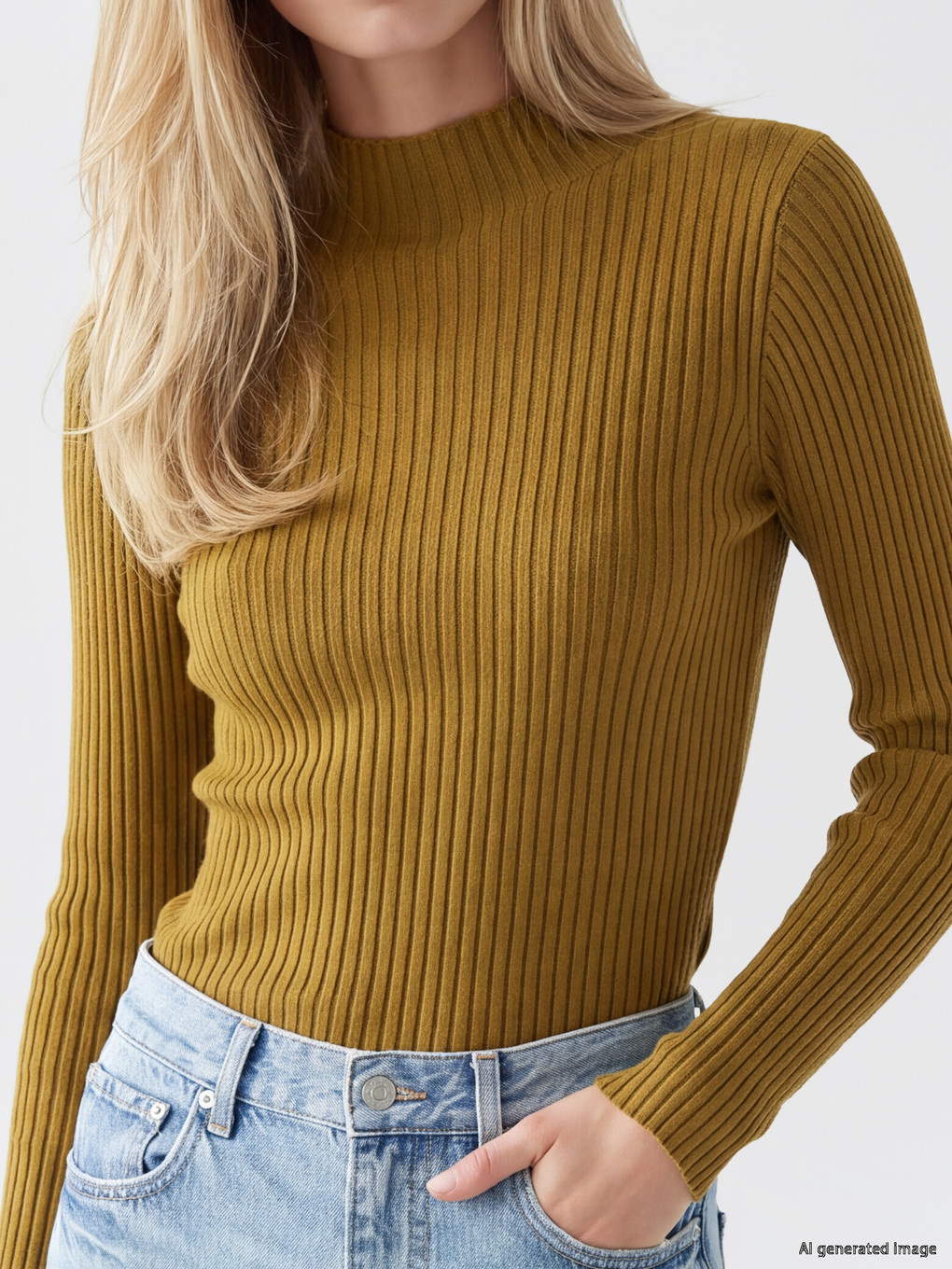 Mock Neck Knitwear Sweater-2