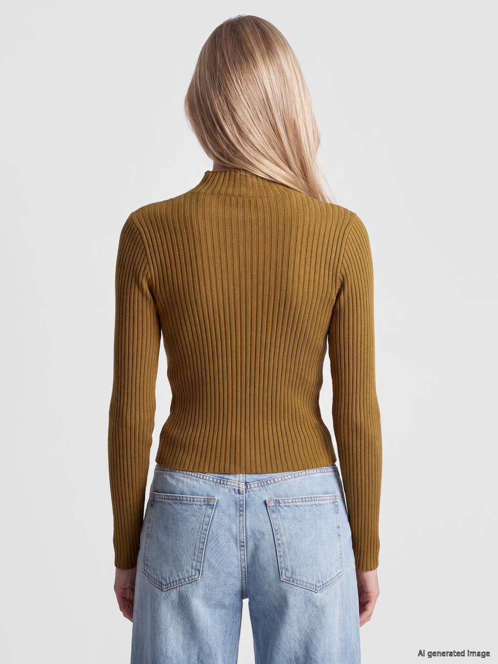 Mock Neck Knitwear Sweater-3