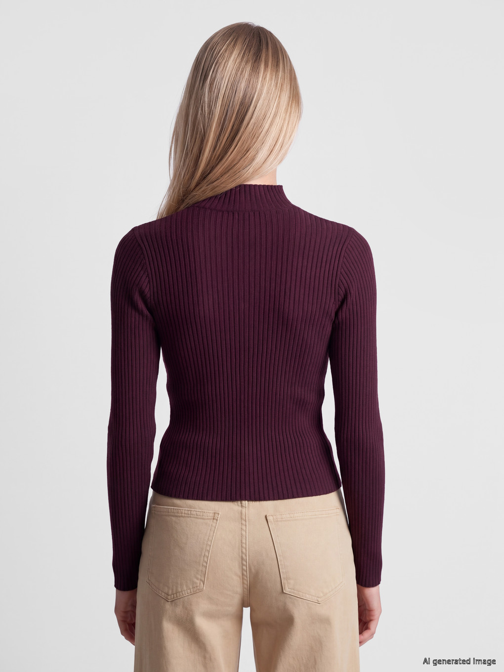 Mock Neck Knitwear Sweater-3