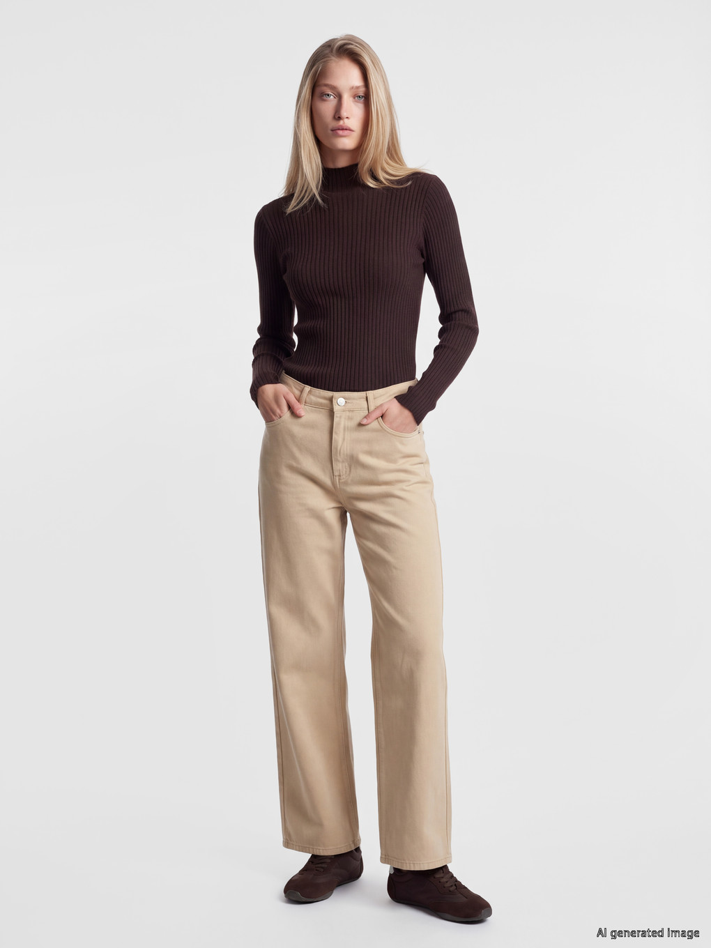 Mock Neck Knitwear Sweater-1
