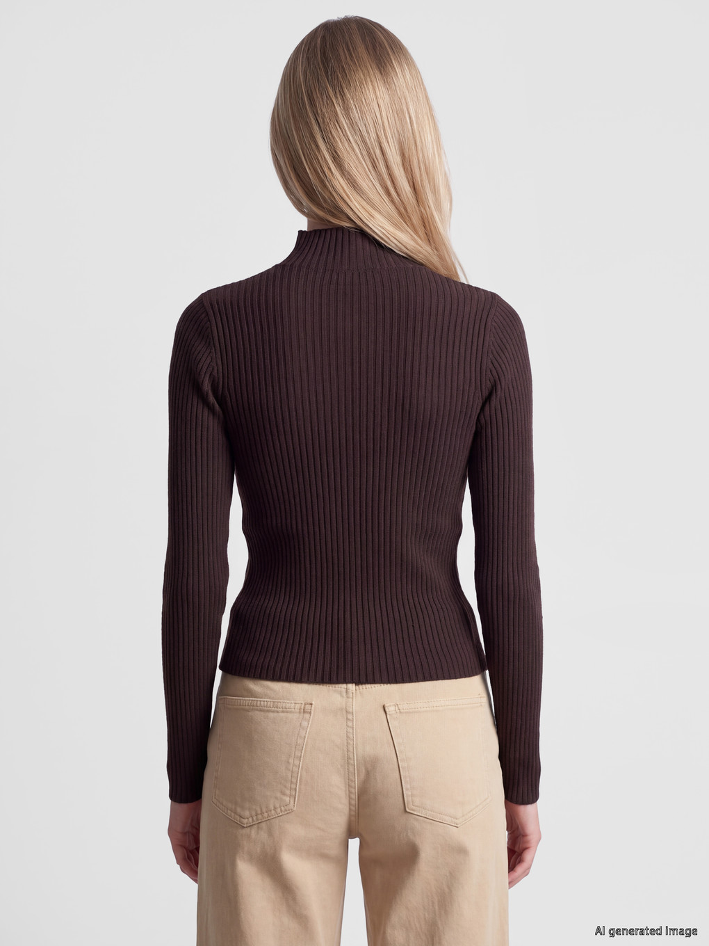 Mock Neck Knitwear Sweater-3