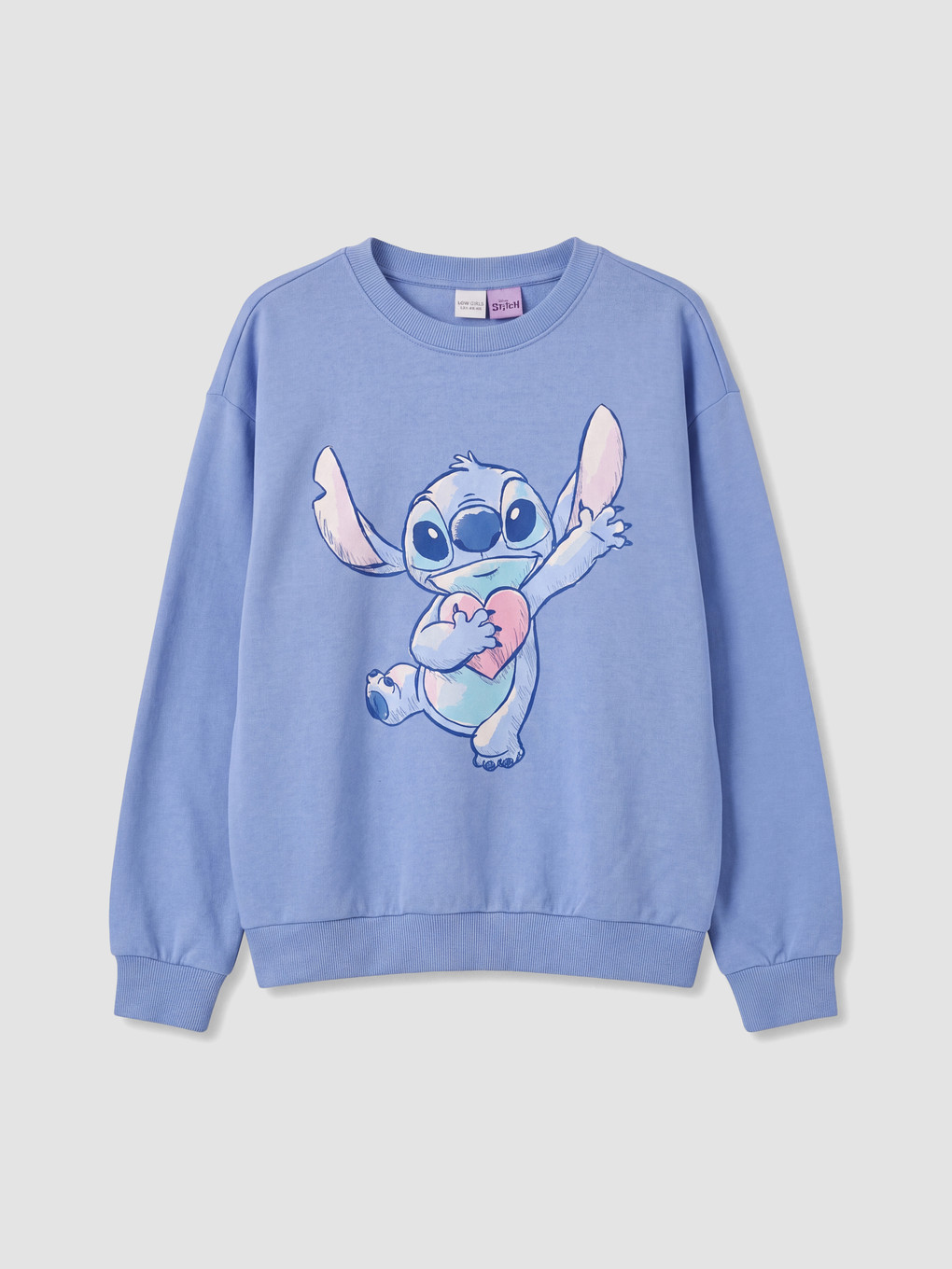 Stitch Printed Girls' Thick Sweatshirt