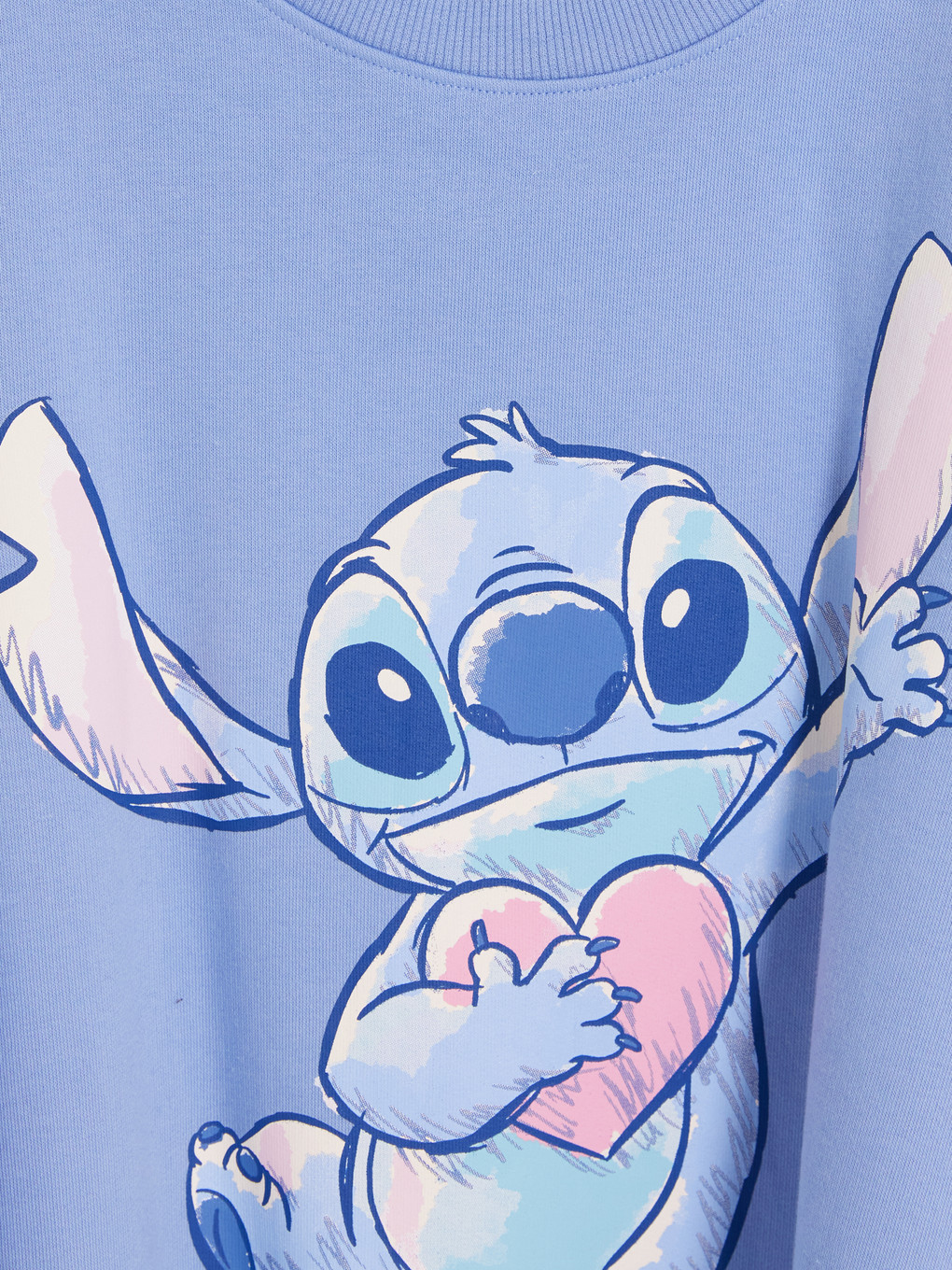 Stitch Printed Girls' Thick Sweatshirt-1