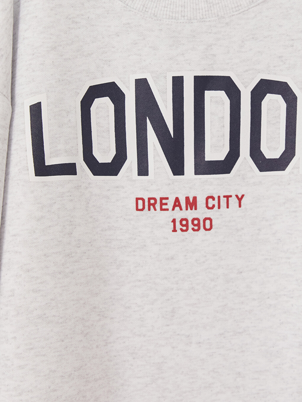 Gri London Baskılı Erkek Çocuk Kalın Sweatshirt-2