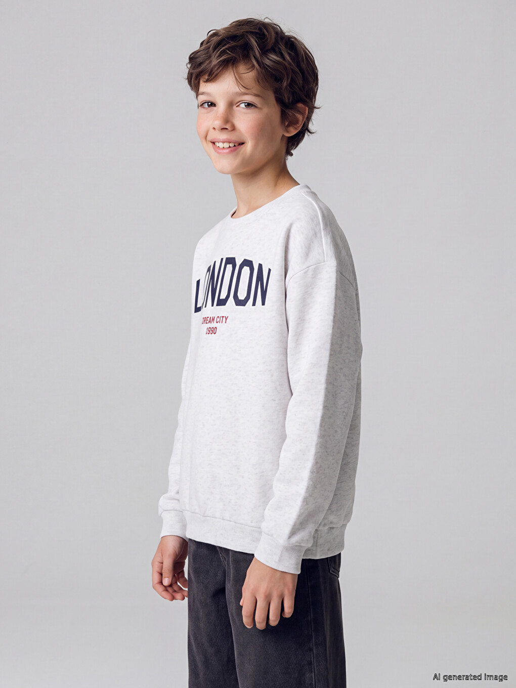 London Printed Boys' Thick Sweatshirt-1