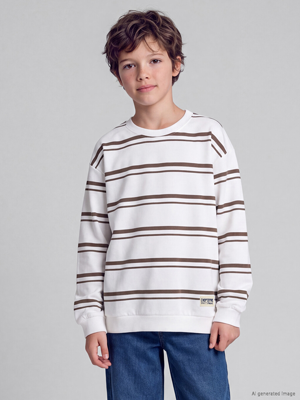 Crew Neck Kids' Sweatshirt-1