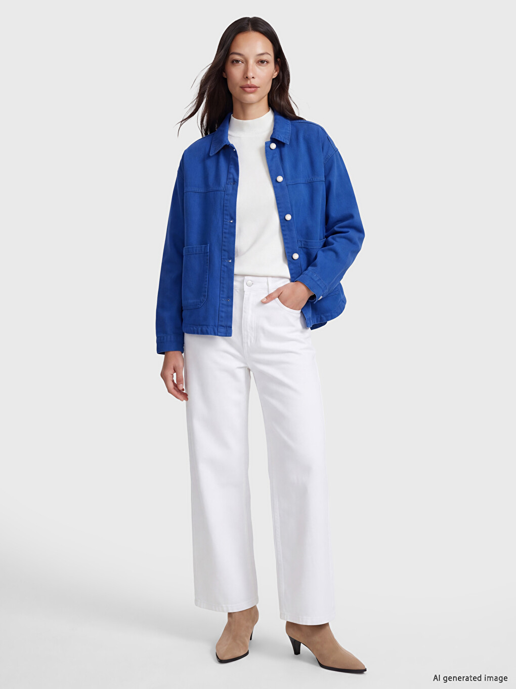Oversize Women's Jean Shirt-1