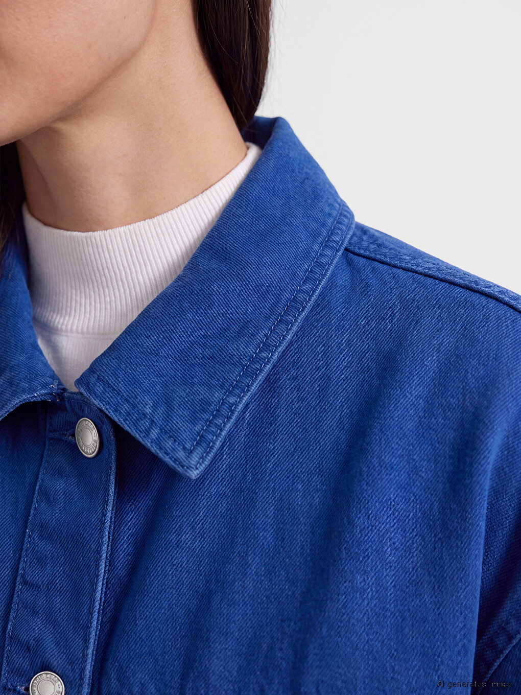 Oversize Women's Jean Shirt-2