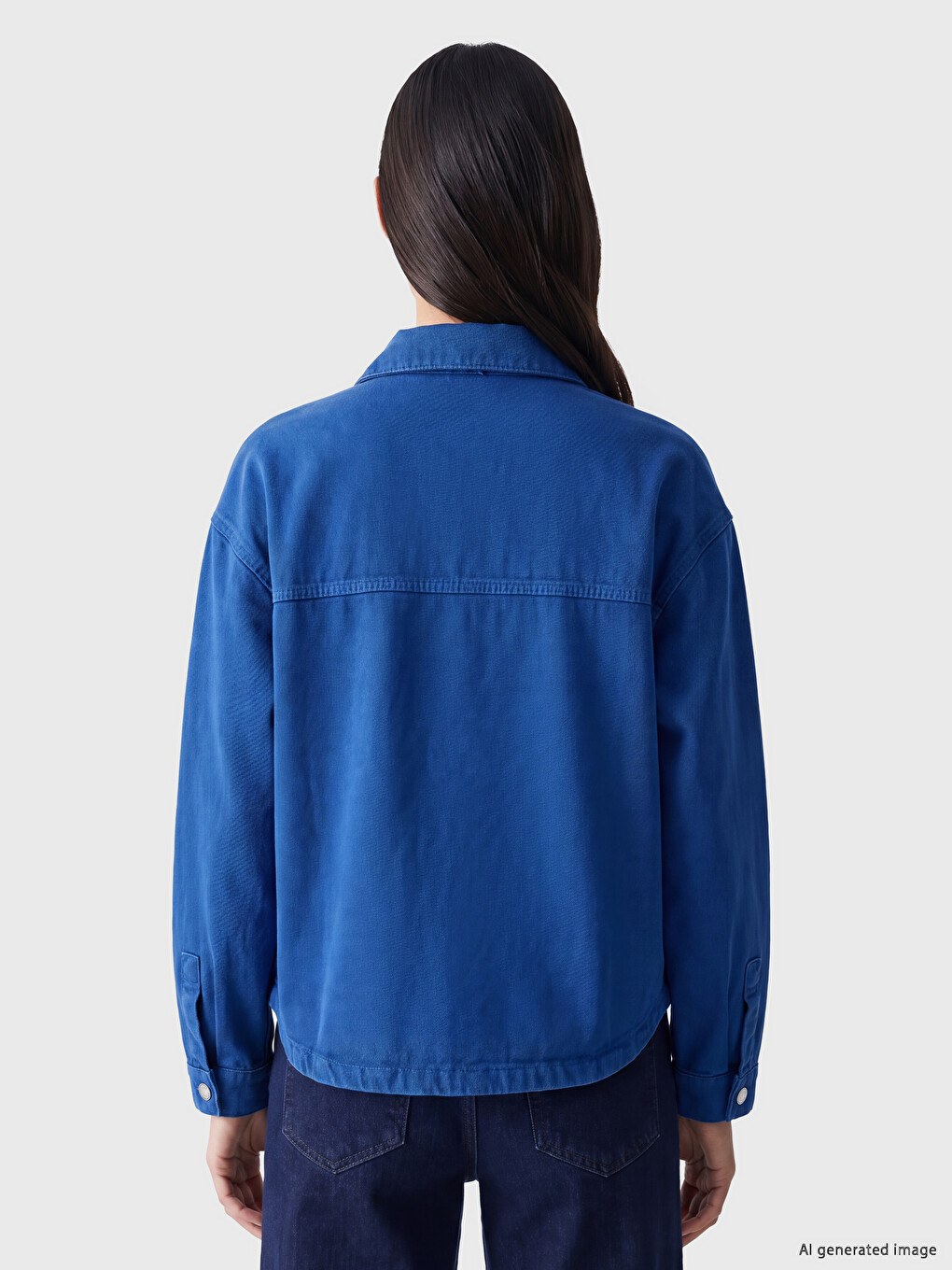 Oversize Women's Jean Shirt-3