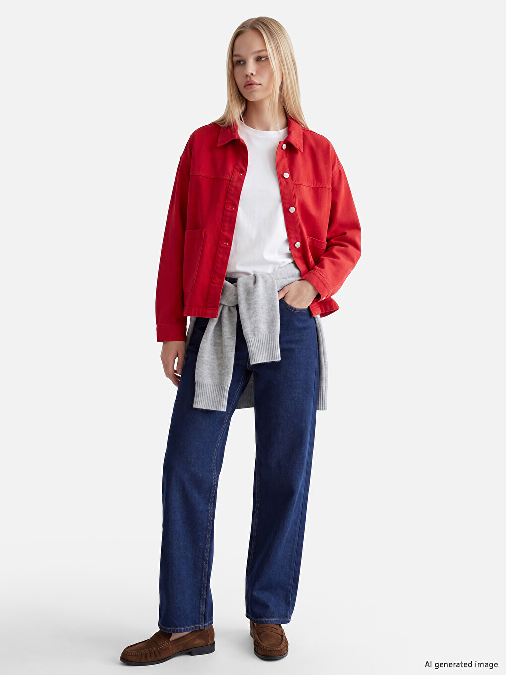 Oversize Women's Jean Shirt-1