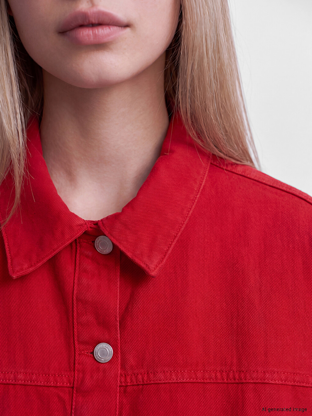 Oversize Women's Jean Shirt-2