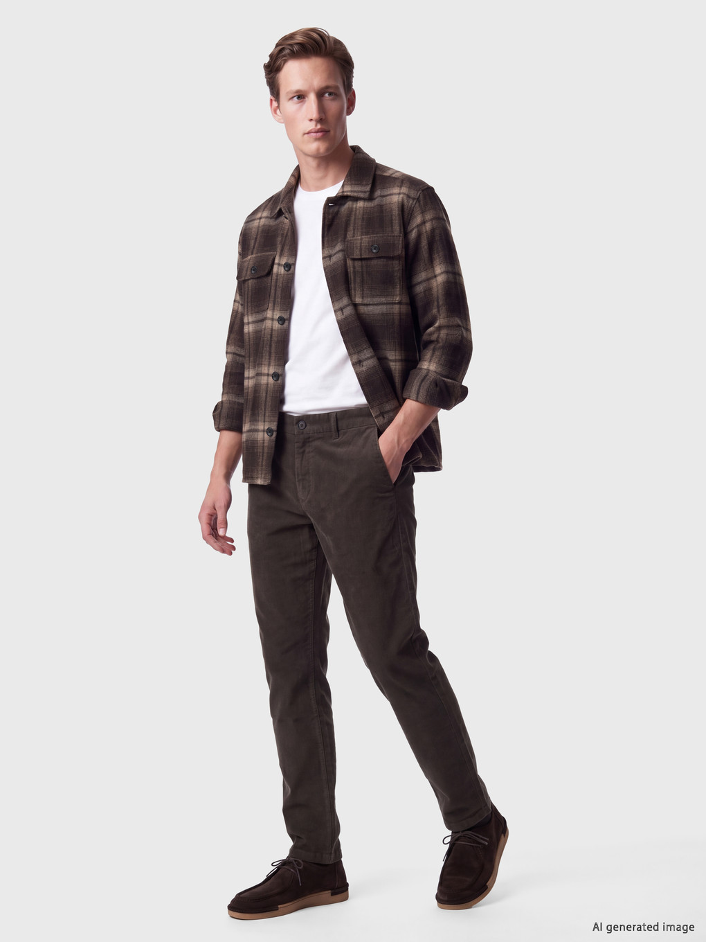 Regular Fit Plaid Men's Lumberjack Shirt Jacket-1