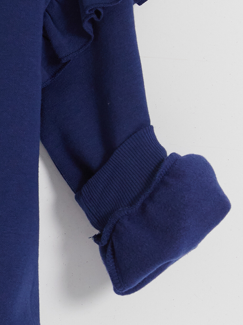 Lacivert Bisiklet Yaka Çizgili Kız Çocuk Sweatshirt 2'li-8
