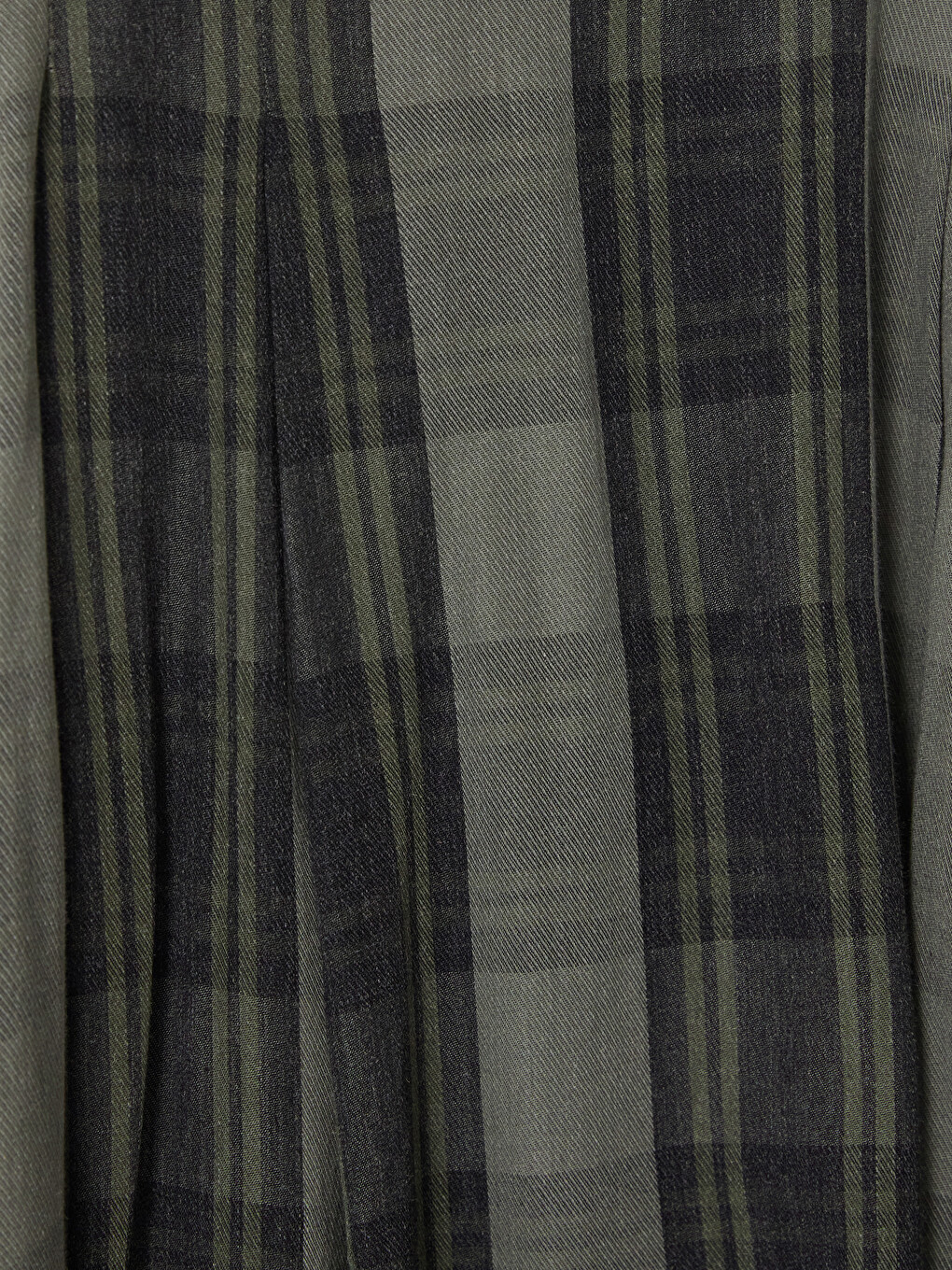 Zippered Plaid A-line Skirt-1