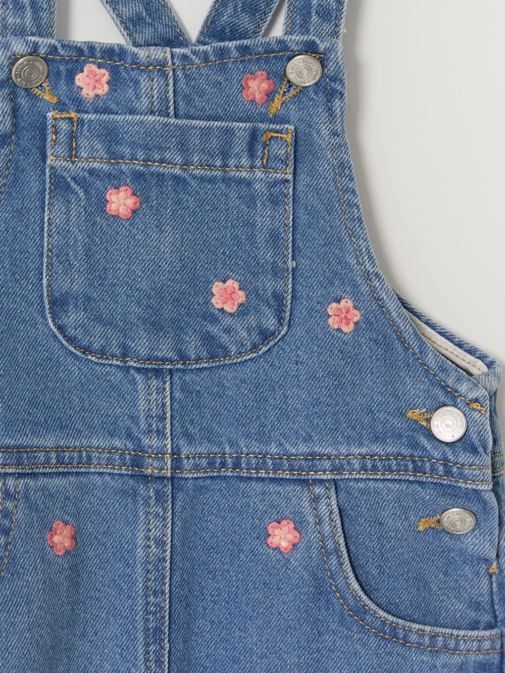 Floral Girls' Jean Dungarees-2