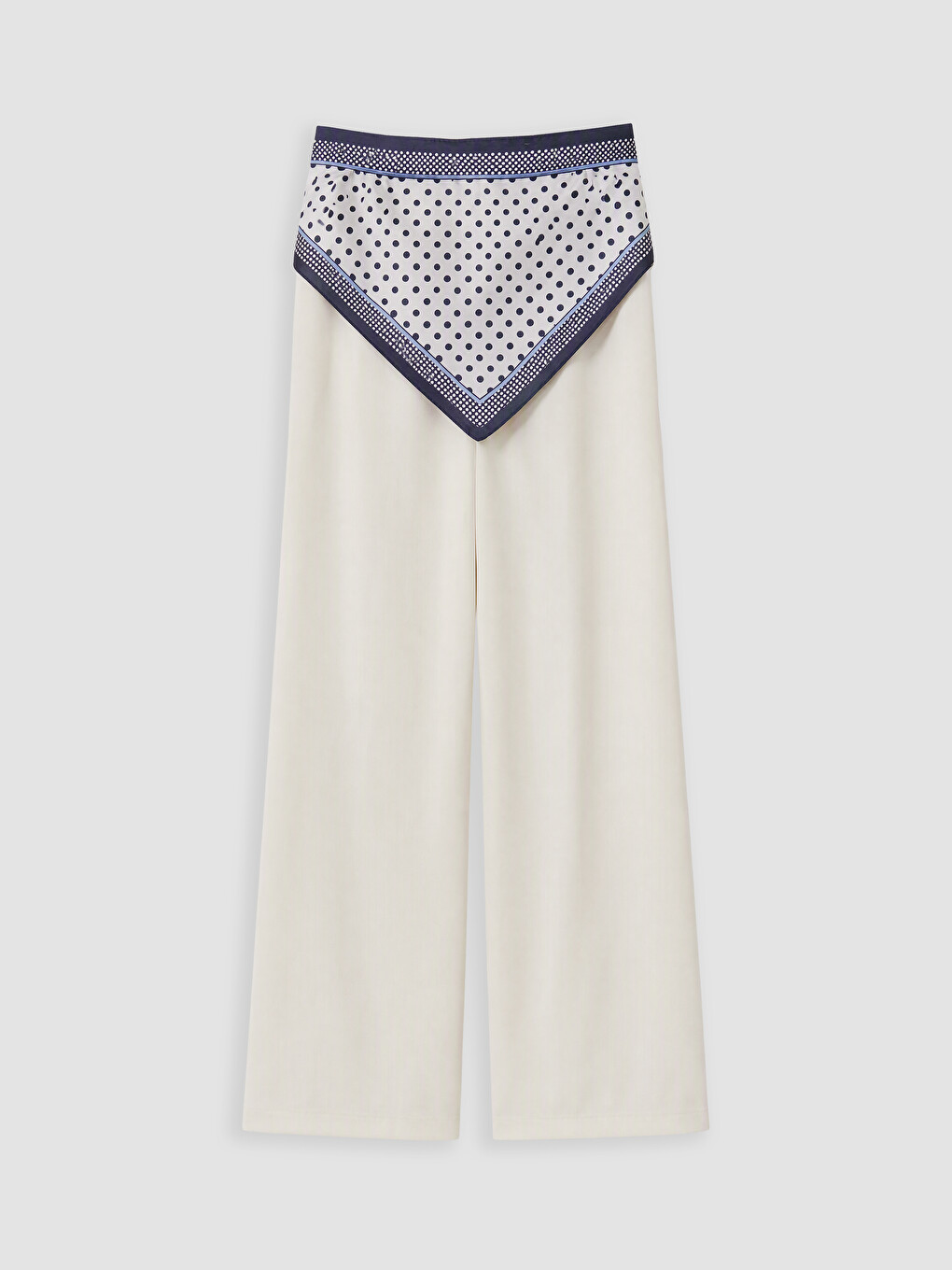 Shawl Detailed Pleated Women's Fabric Trousers-6