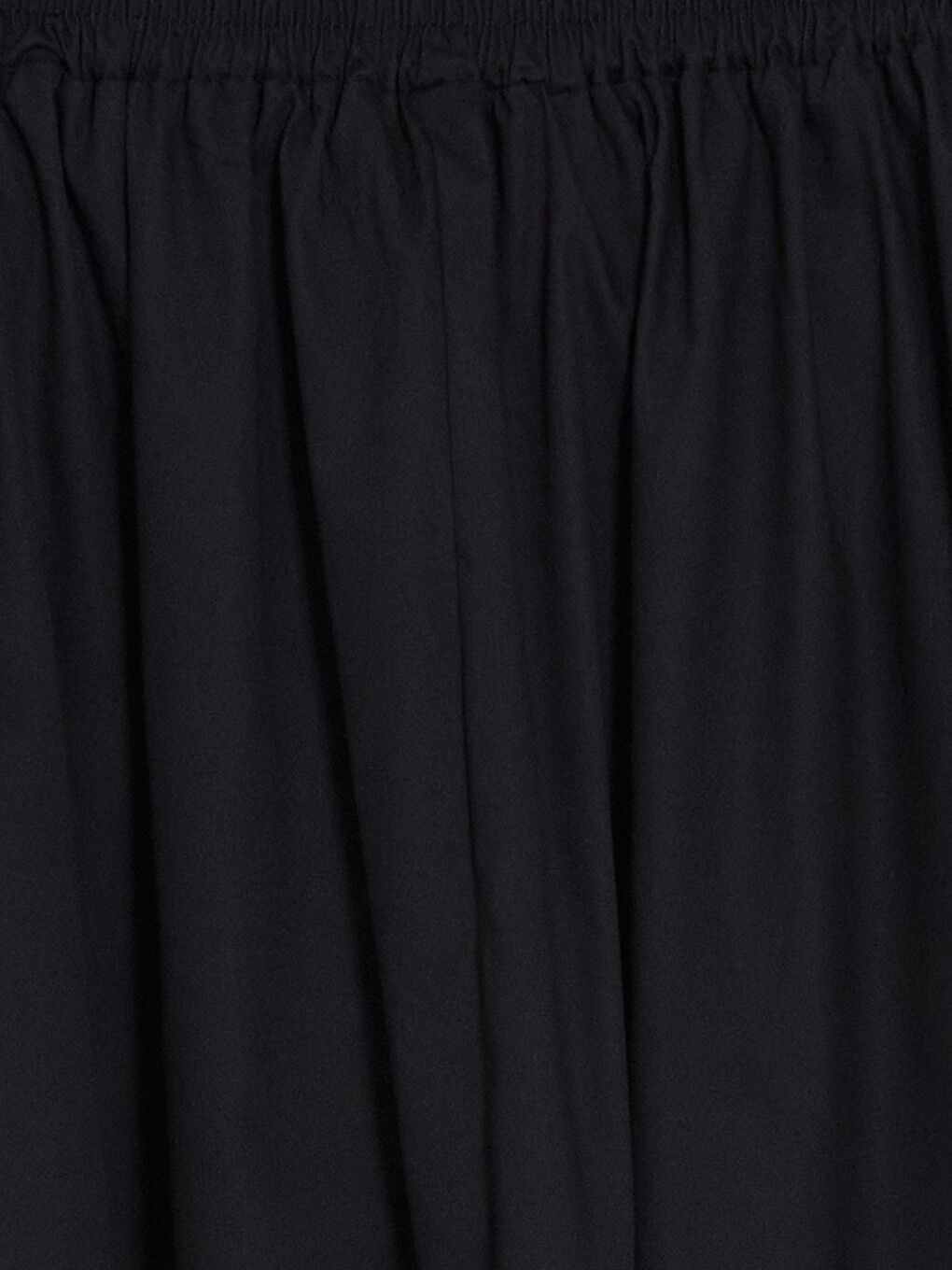 Siyah Beli Lastikli Poplin Kloş Etek-1