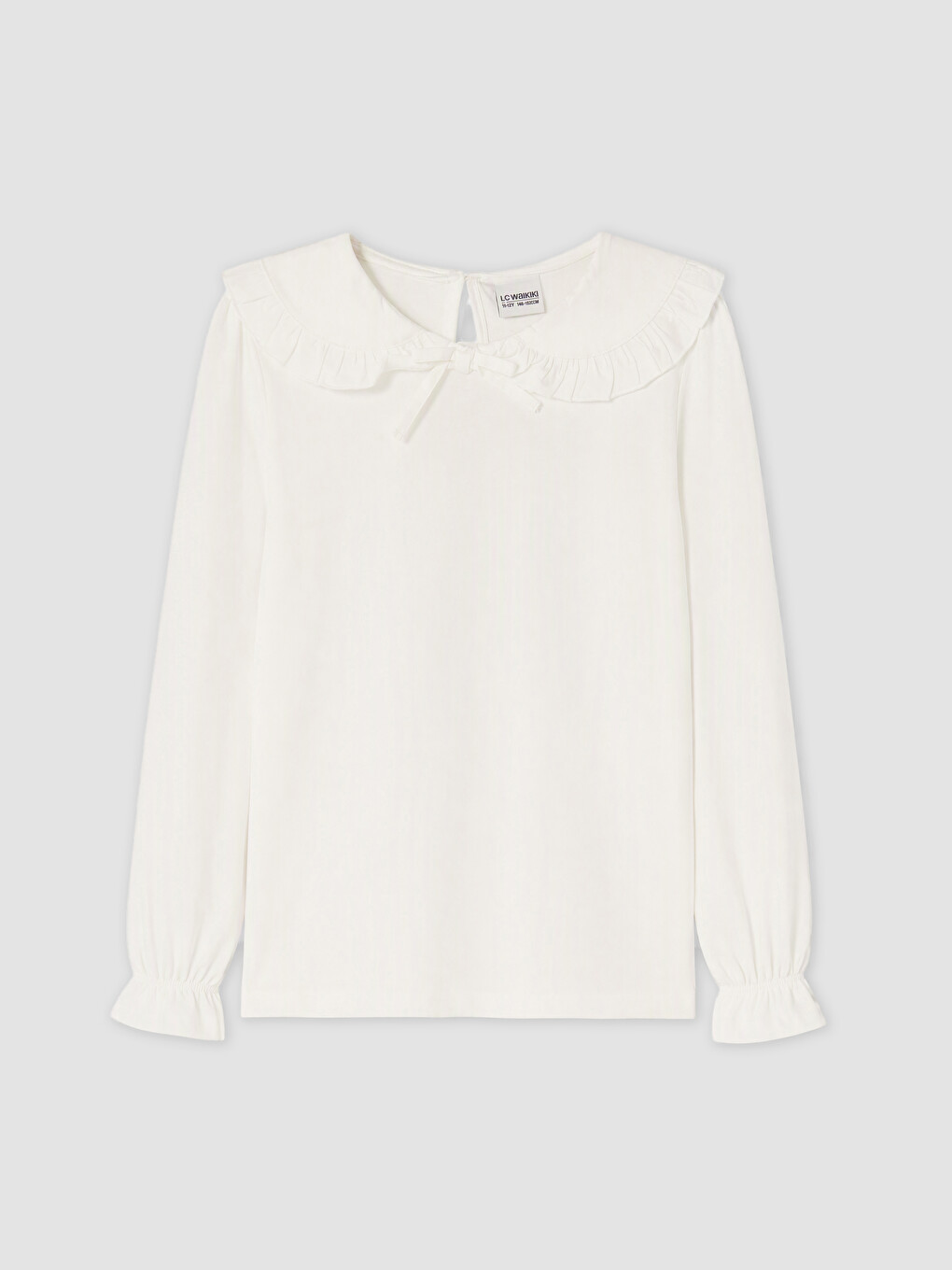 Peter Pan Collar Girls' Bowed T-shirt
