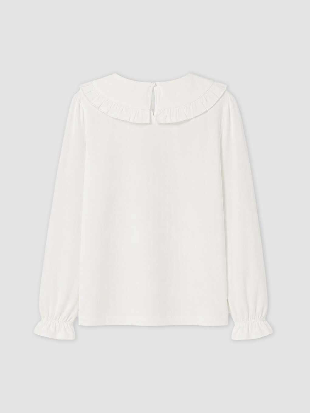 Peter Pan Collar Girls' Bowed T-shirt-1