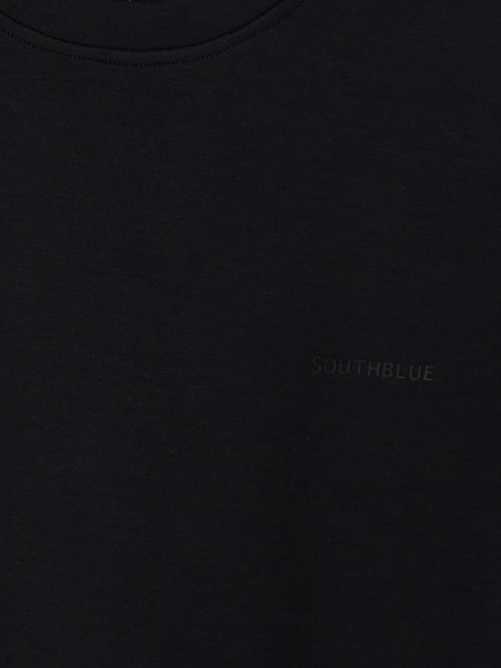 Siyah Bisiklet Yaka Erkek Sweatshirt-5