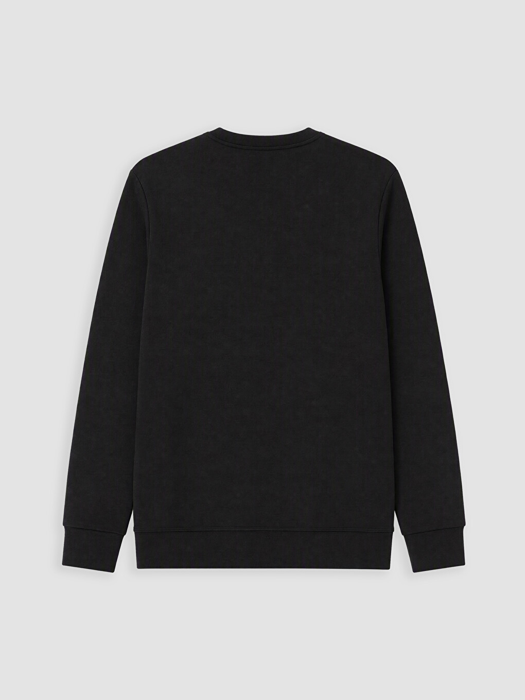 Siyah Bisiklet Yaka Erkek Sweatshirt-6