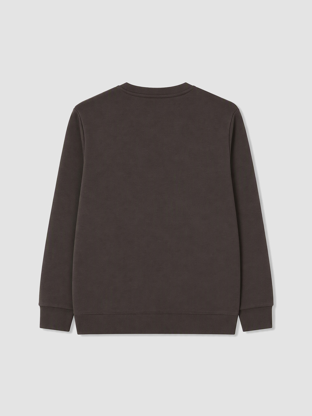 Kahverengi Bisiklet Yaka Erkek Sweatshirt-3