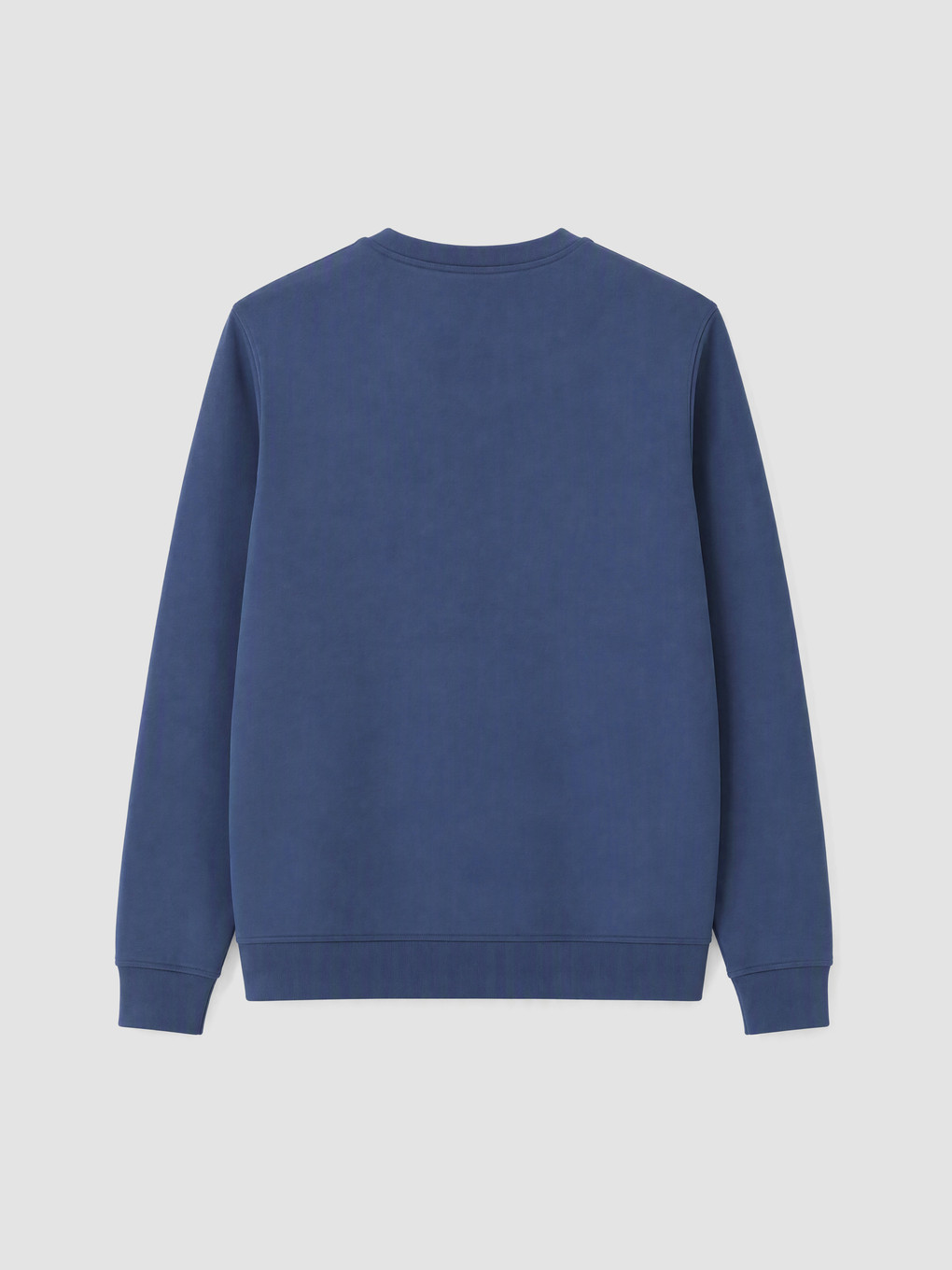 İndigo Bisiklet Yaka Nakışlı Erkek Sweatshirt-3