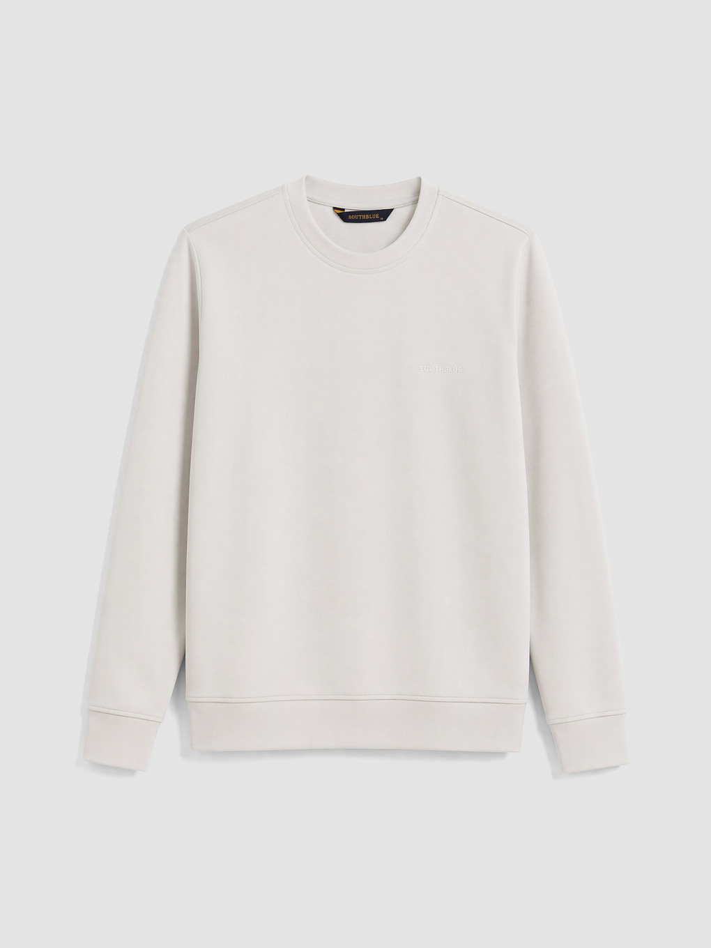 Bej Bisiklet Yaka Erkek Sweatshirt