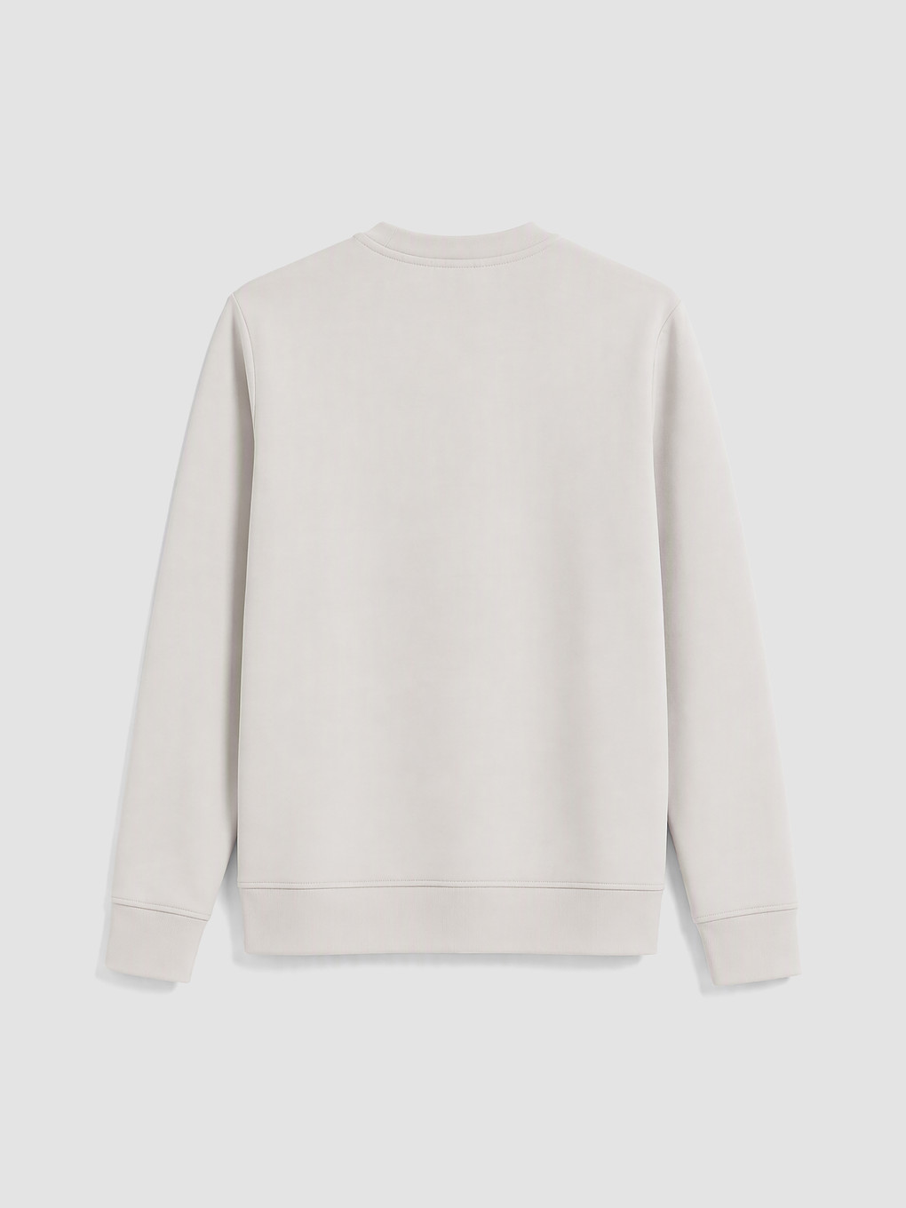 Bej Bisiklet Yaka Erkek Sweatshirt-3