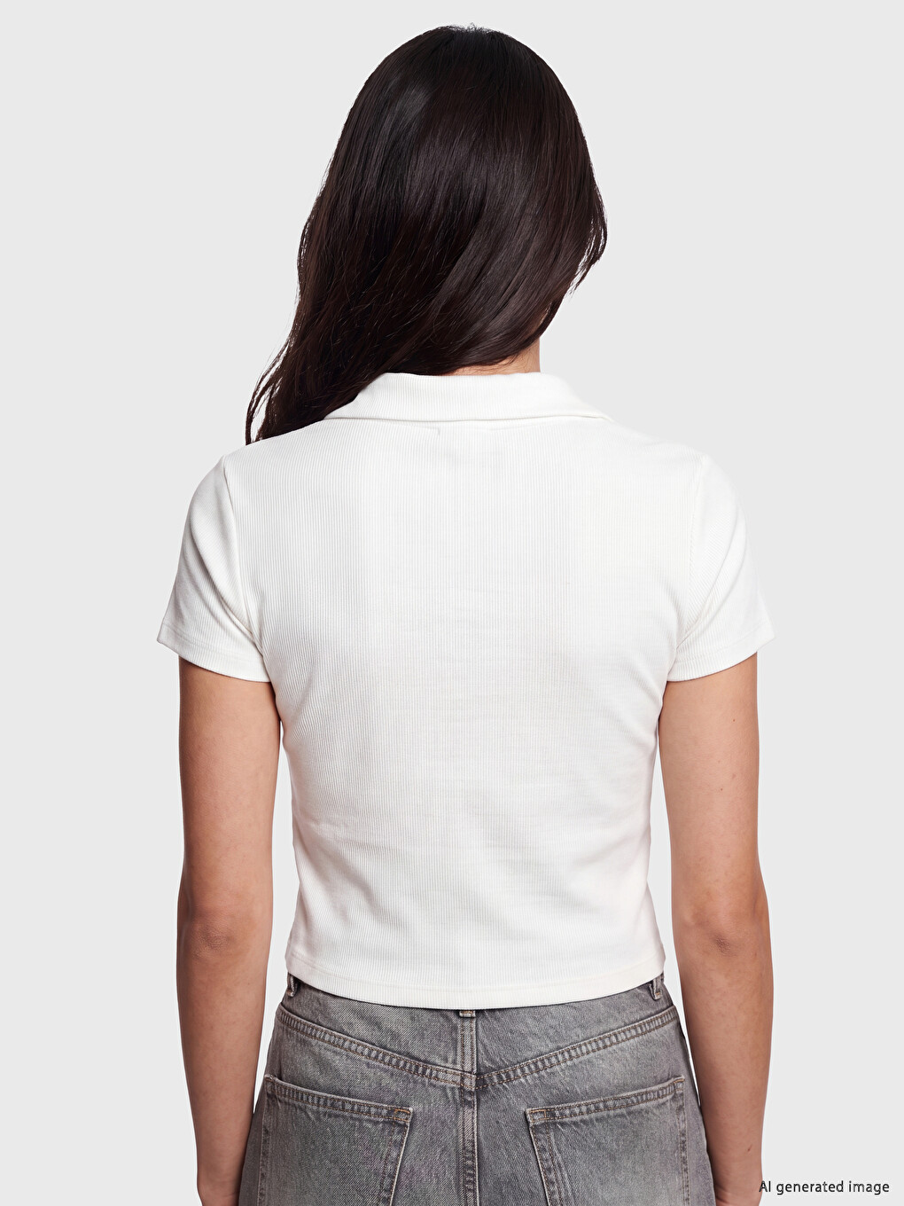 Polo Collar Women's T-shirt-3