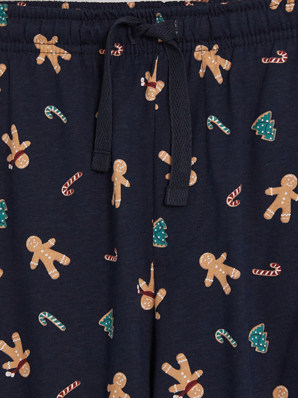 Lacivert Yılbaşı Temalı Erkek Pijama Alt-5
