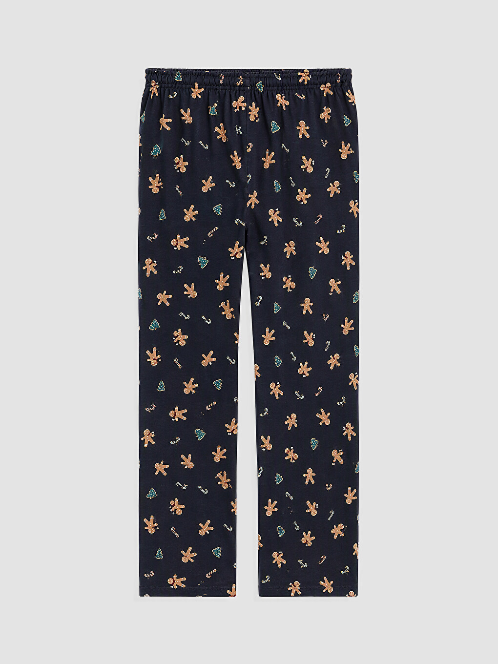 Lacivert Yılbaşı Temalı Erkek Pijama Alt-6