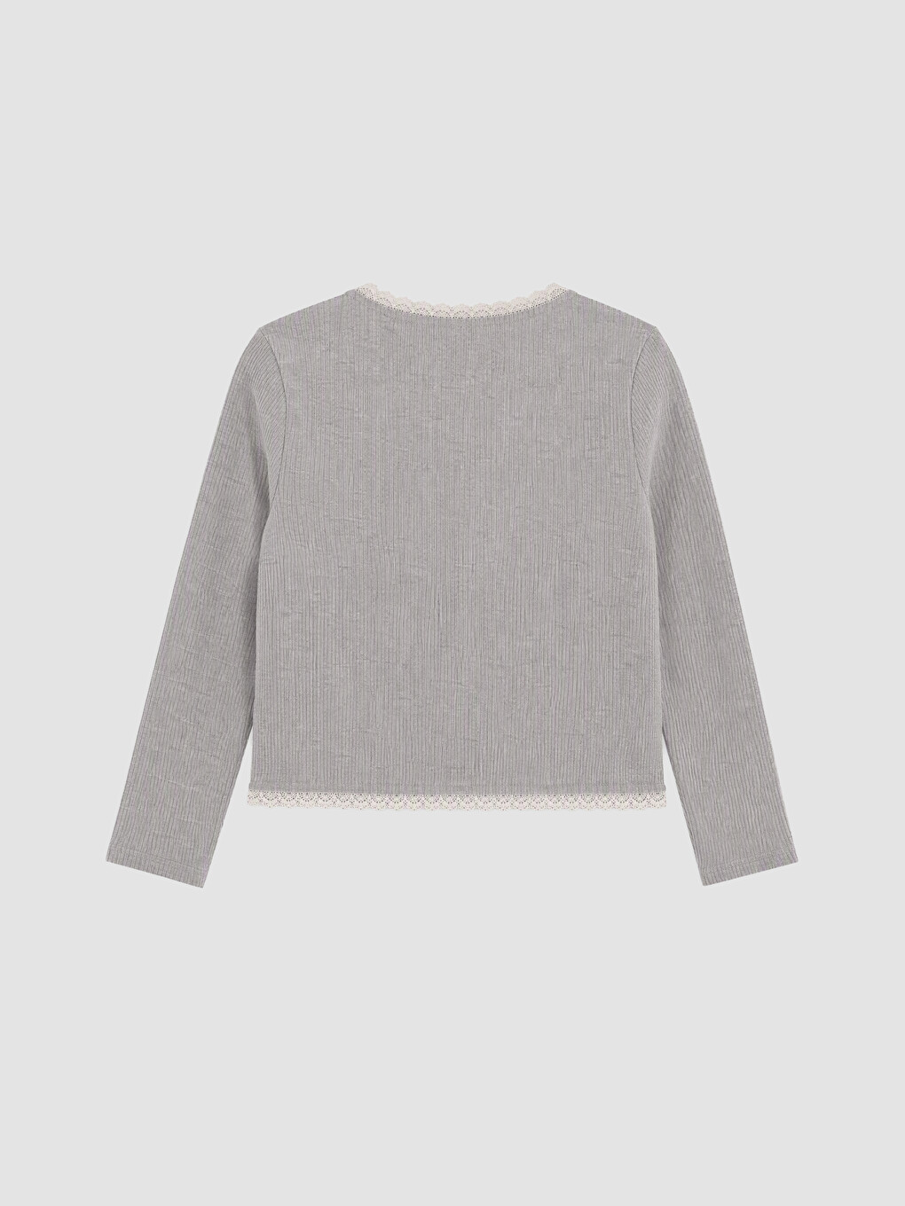 Cardigan Cu Guler Rotund Pentru Fete-2