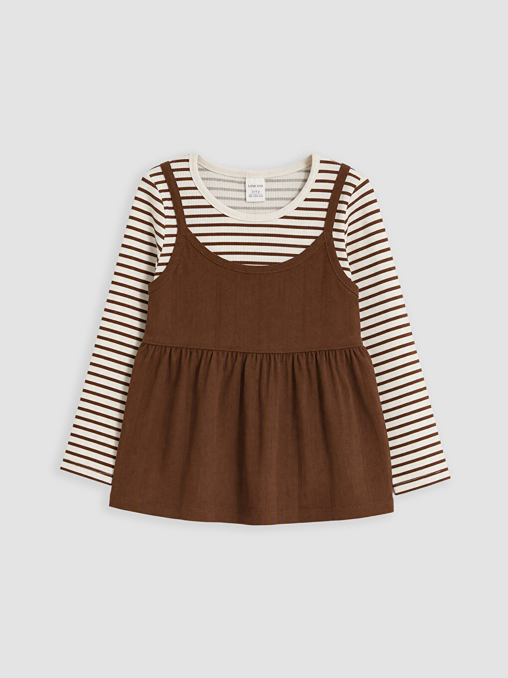 Crew Neck Striped Girl T-shirt