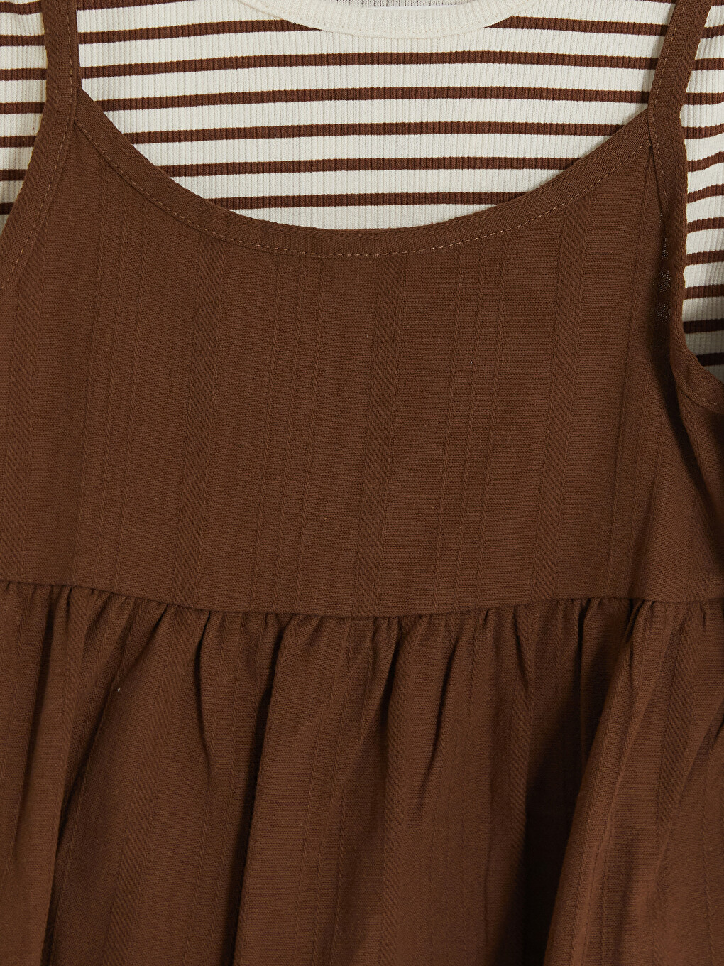 Crew Neck Striped Girl T-shirt-1