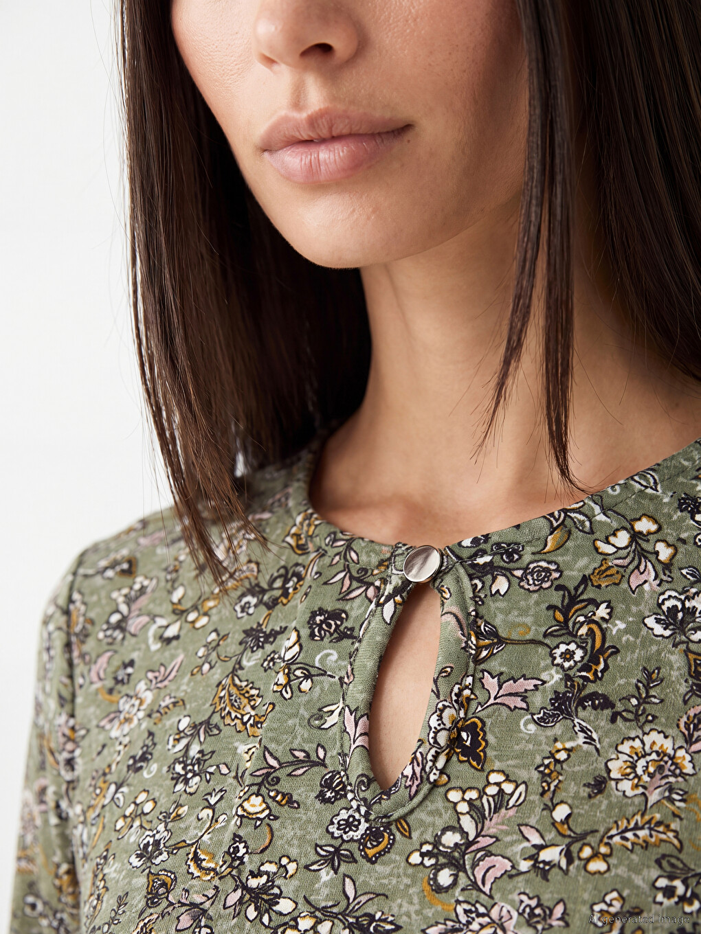 Crew Neck Floral Blouse-2