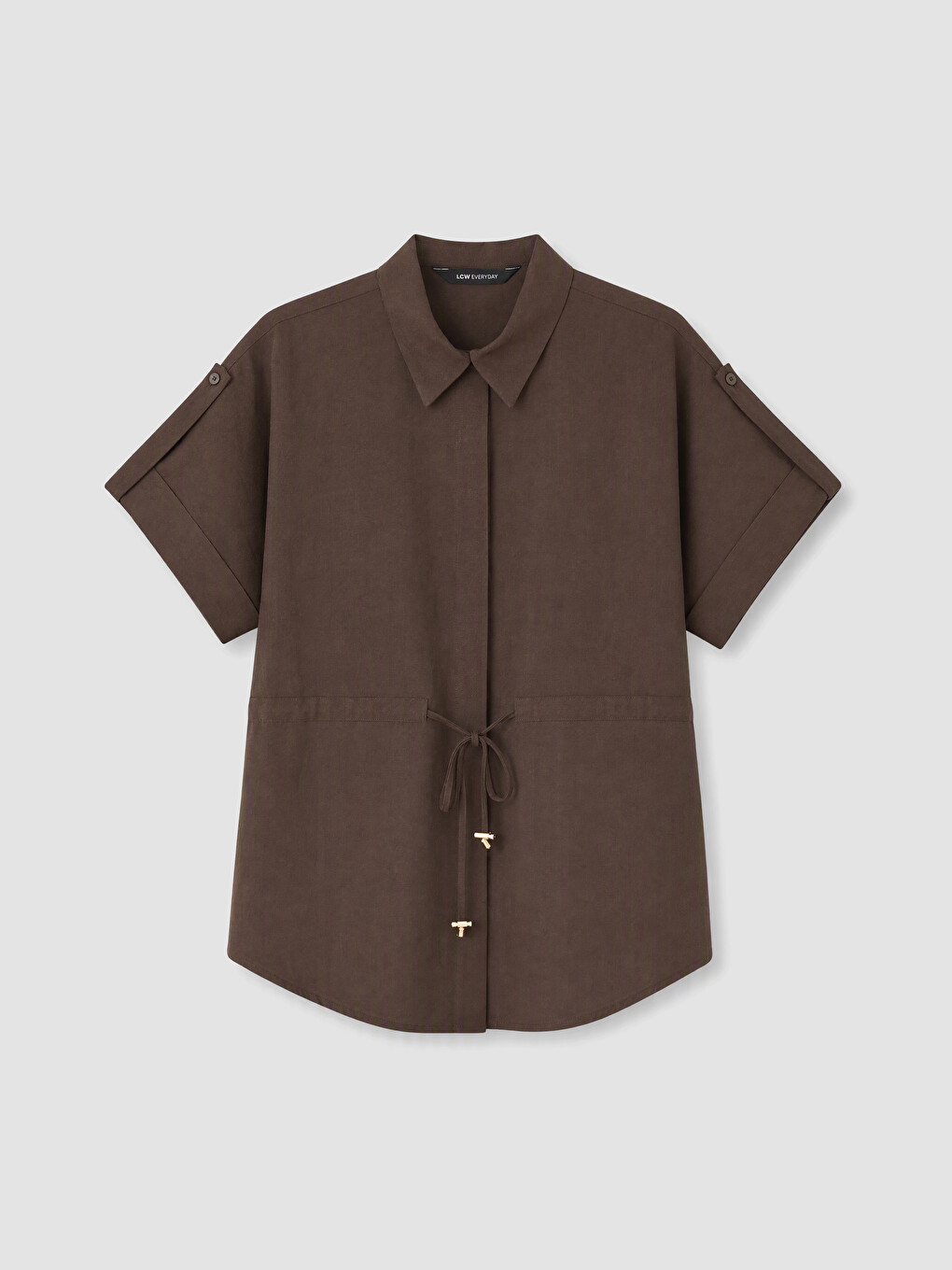 Lace-up Oversize Women's Shirt-4