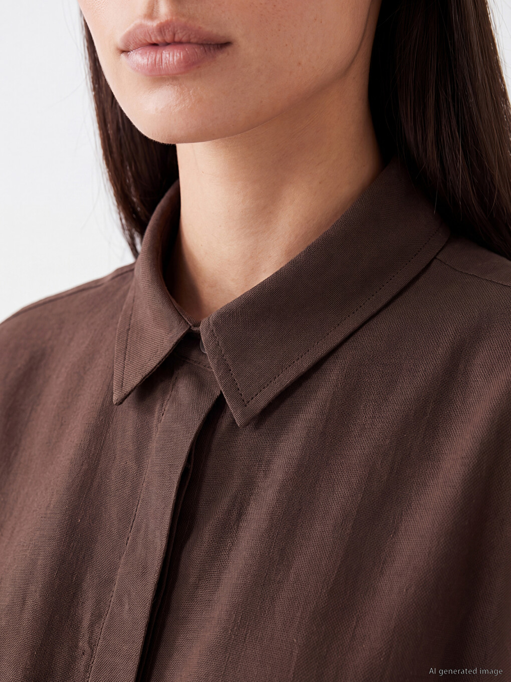 Lace-up Oversize Women's Shirt-2