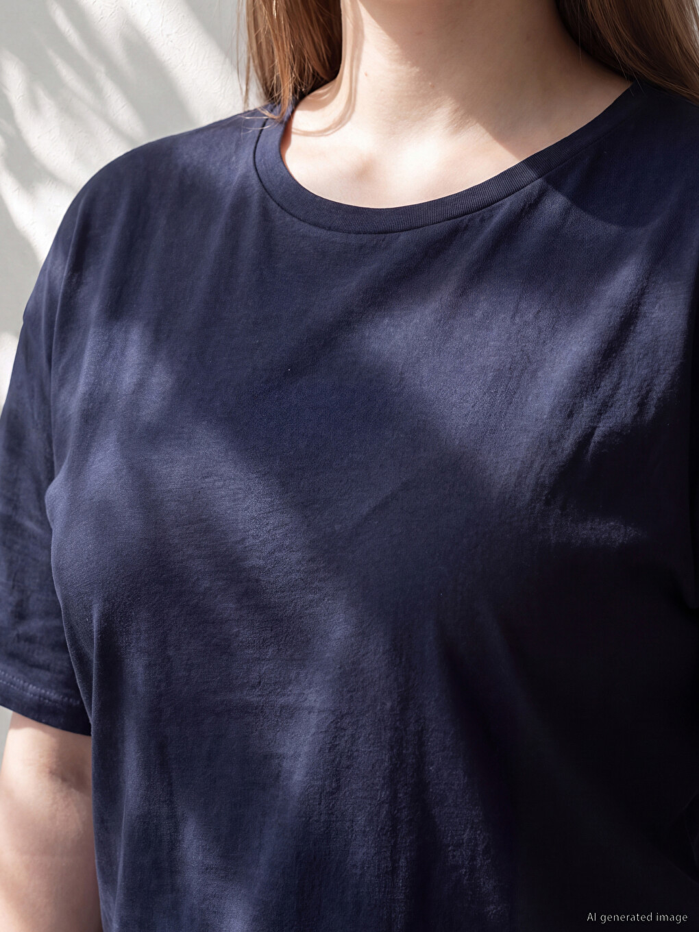 Plus Size %100 Cotton Women's T-shirt-1