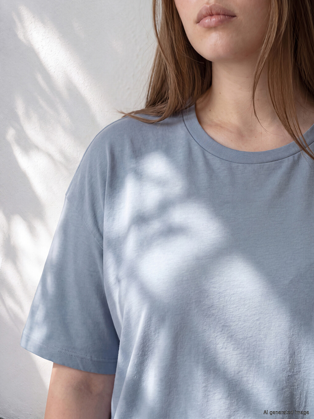 Plus Size %100 Cotton Women's T-shirt-1