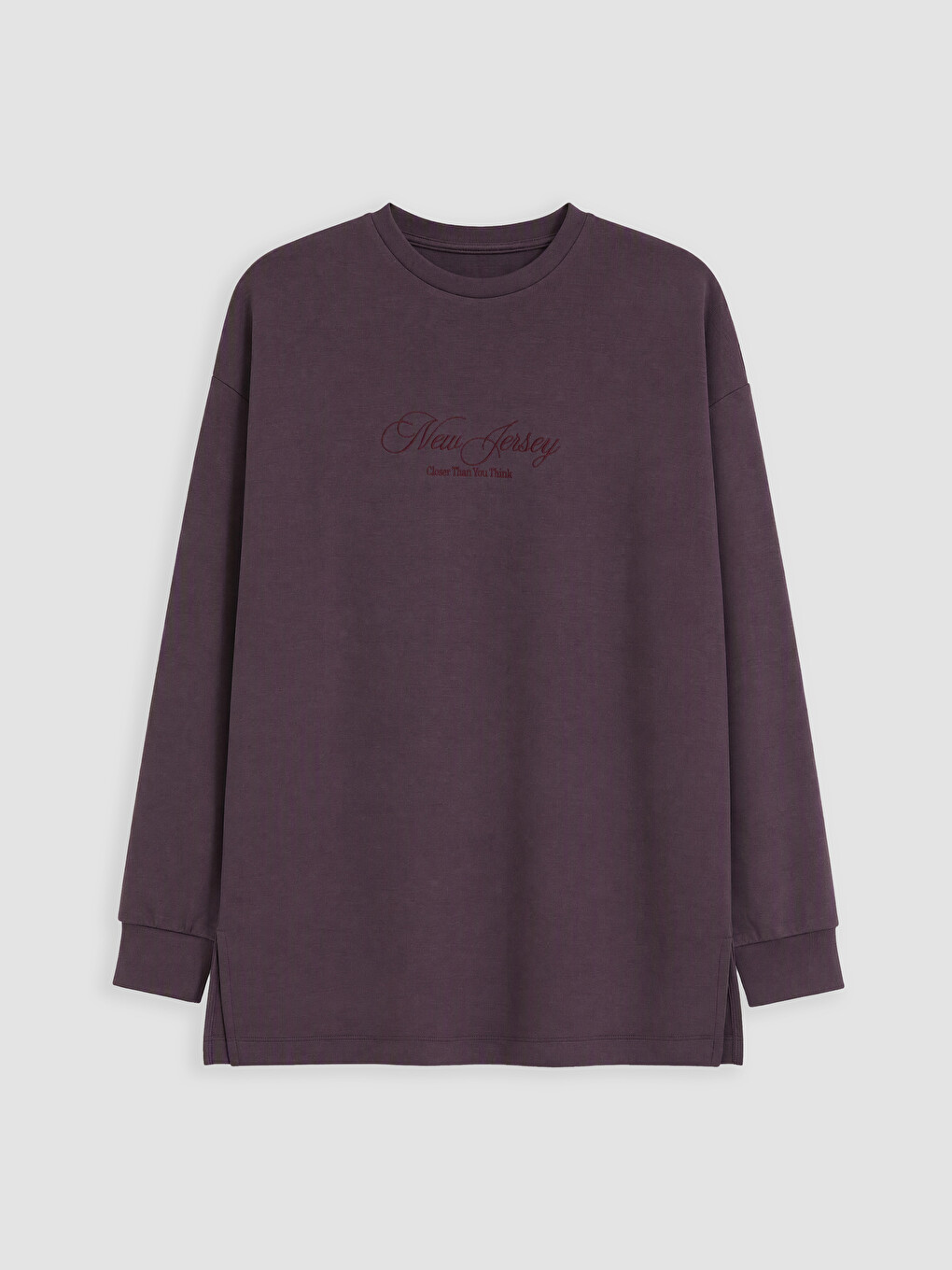 Embroidered Soft Touch Women's Sweatshirt Tunic-4