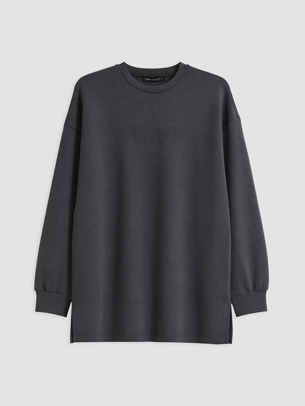 Embroidered Soft Touch Women's Sweatshirt Tunic