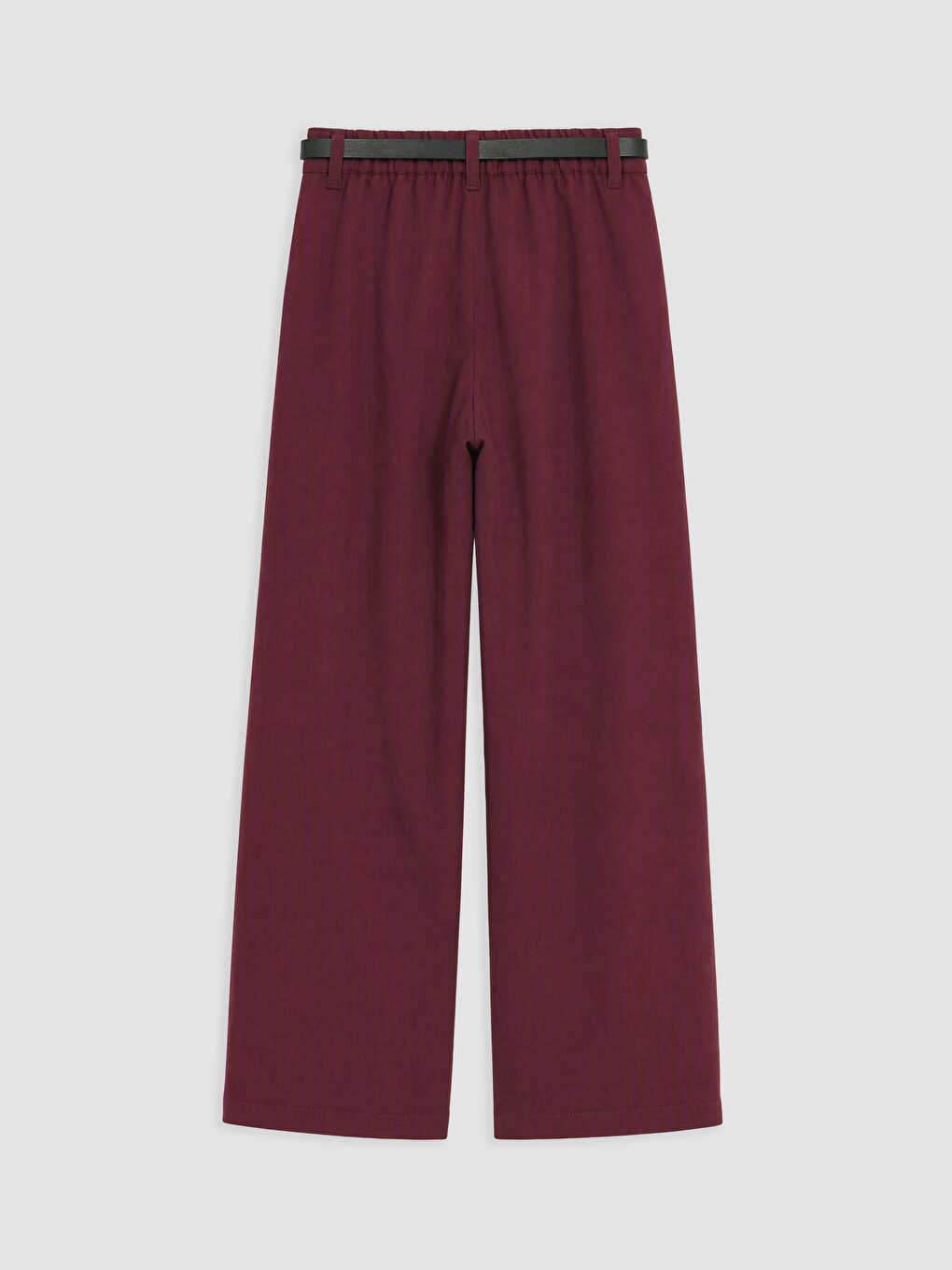 Bordo Kız Çocuk Gabardin Pantolon-1
