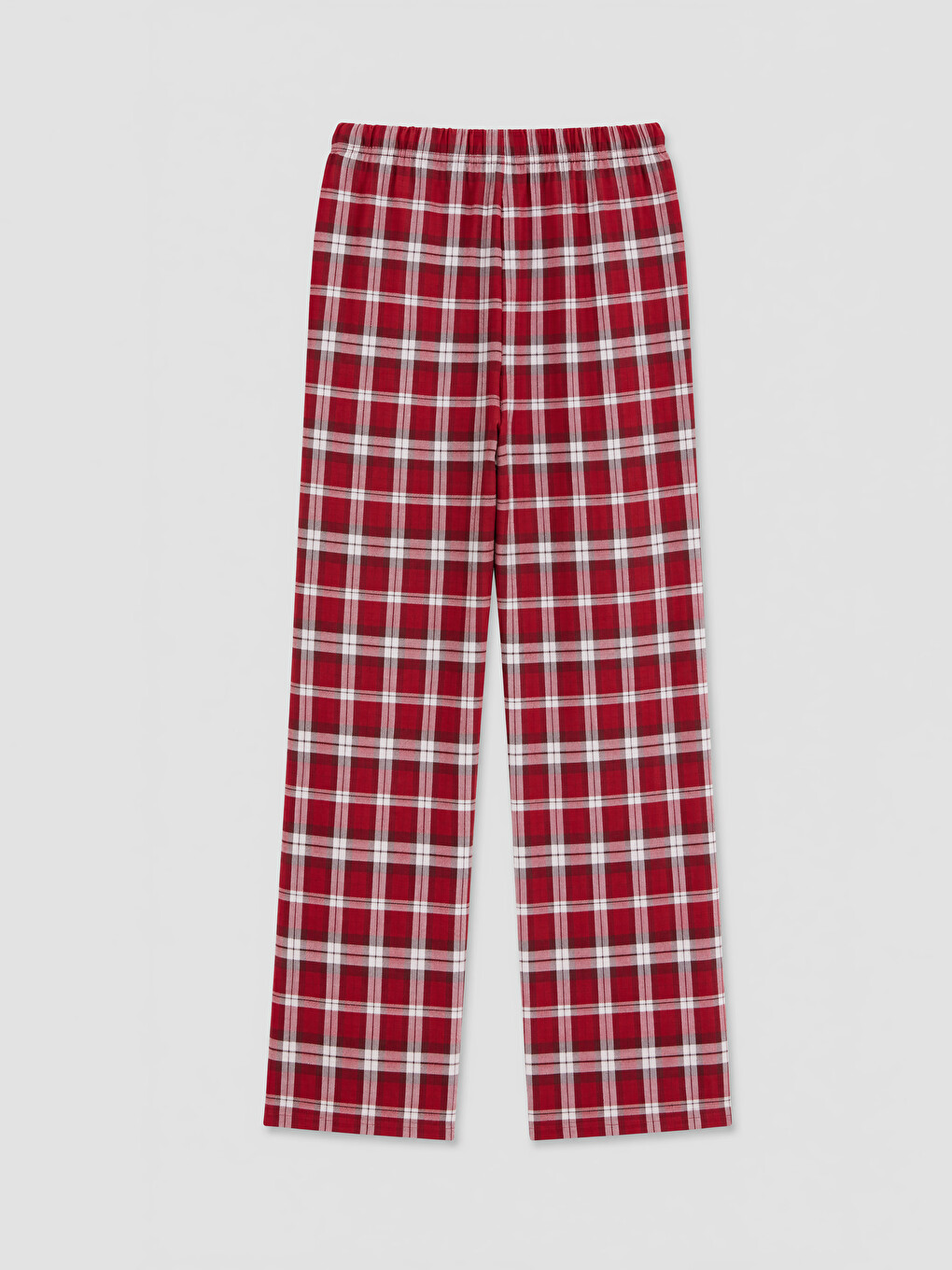 Kırmızı Bisiklet Yaka Baskılı Kadın Pijama Takımı-8