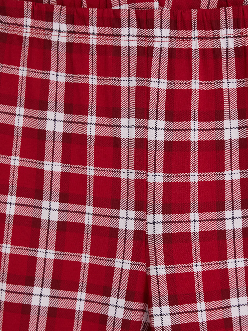 Kırmızı Bisiklet Yaka Baskılı Kadın Pijama Takımı-10
