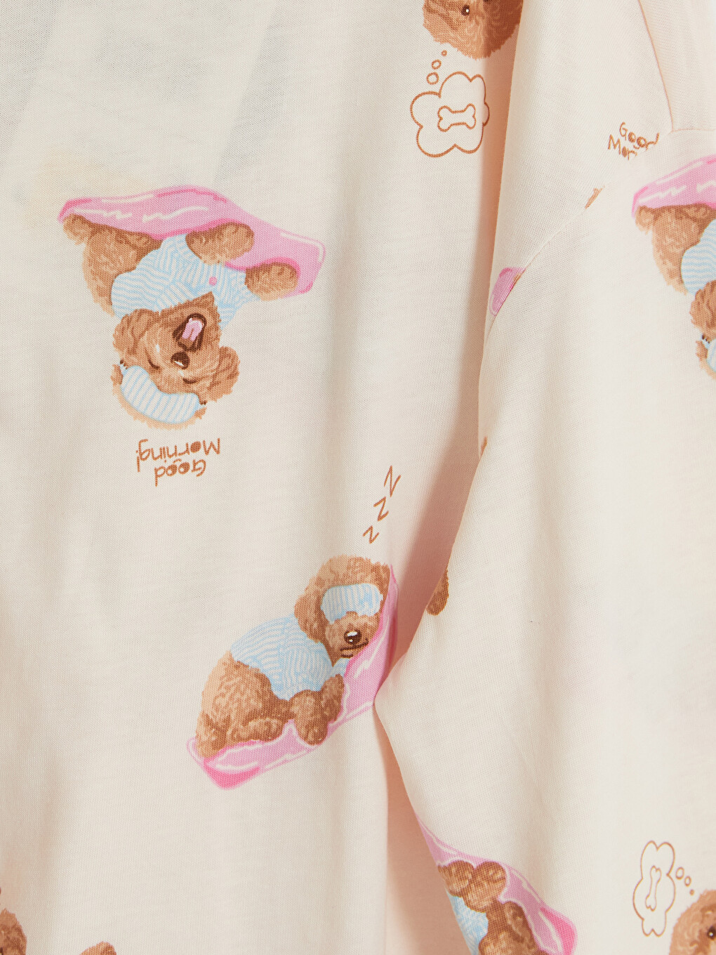Pembe Bisiklet Yaka Kız Çocuk Pijama Takım-2
