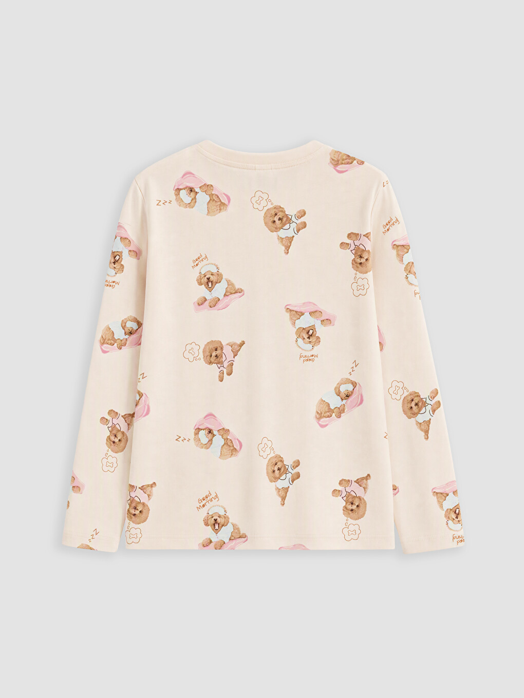Pembe Bisiklet Yaka Kız Çocuk Pijama Takım-3
